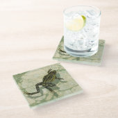 Toad Swinning im Wasser Glasuntersetzer (Schrägansicht)