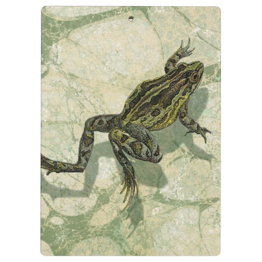 Toad Swinning im Wasser Klemmbrett (Rückseite)