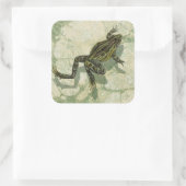 Toad Swinning im Wasser Quadratischer Aufkleber (Tasche)