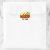Toad Truck Funny Tow Truck Puff Runder Aufkleber (Tasche)