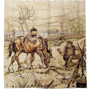 Toad und die Sinti und Roma von Arthur Rackham Duschvorhang