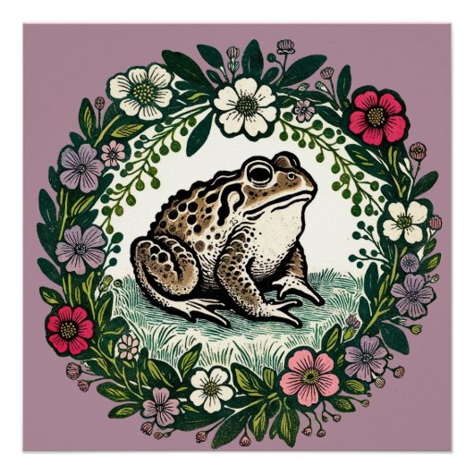 Toad-Wildblumen Poster (Vorderseite)