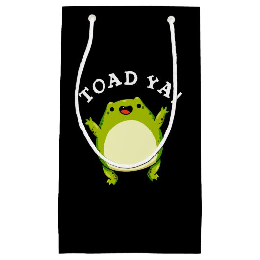 Toad Ya Funny Frog Pun Dark BG Kleine Geschenktüte (Vorderseite)