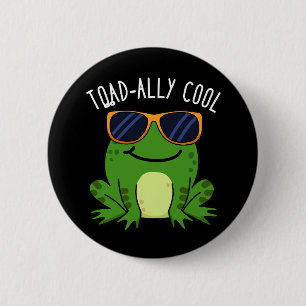 Toadad Coole Funny Toad Pun Dark BG Button