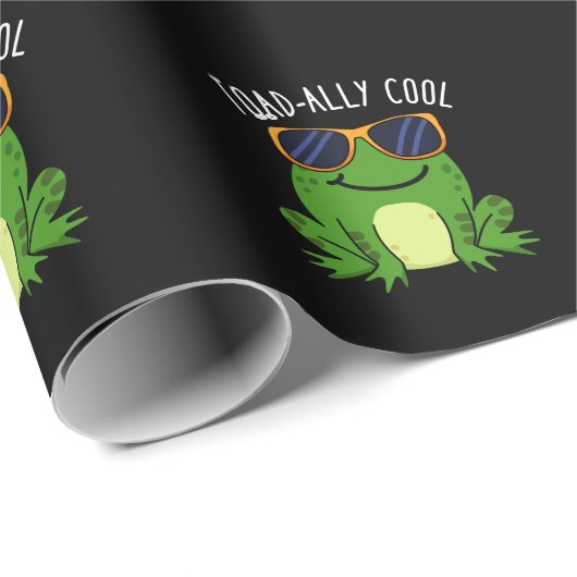 Toadad Coole Funny Toad Pun Dark BG Geschenkpapier (Rolleneckpunkt)