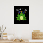 Toadad Coole Funny Toad Pun Dark BG Poster (Küche)