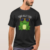 Toadad Coole Funny Toad Pun Dark BG T-Shirt (Vorderseite)