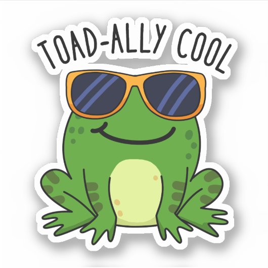 Toadal Cooler Funny Toad Pub Aufkleber (Vorderseite)