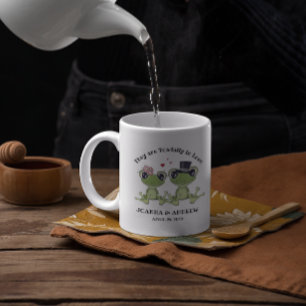©Toadal in Liebe Frog Couple Rustic Wedding Kaffeetasse