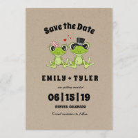 Toadal in Liebe Frosch Rustikal Save the Date