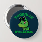 Toadal Phantastisch Happy Cartoon Toad Button (Vorne & Hinten)
