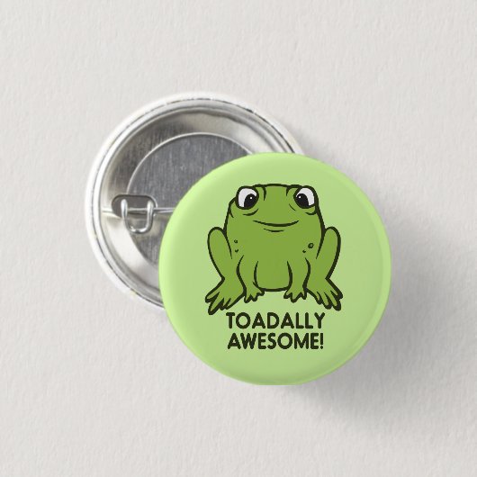 Toadal Phantastischer Funny Toad Pub Button (Vorne & Hinten)
