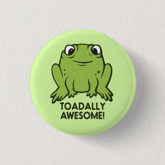Toadal Phantastischer Funny Toad Pub Button (Vorderseite)