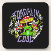 ToadalCoole Blüten- und Froschtypografie Getränkeuntersetzer (Vorderseite)