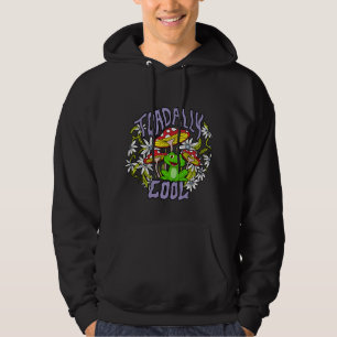 ToadalCoole Blüten- und Froschtypografie Hoodie