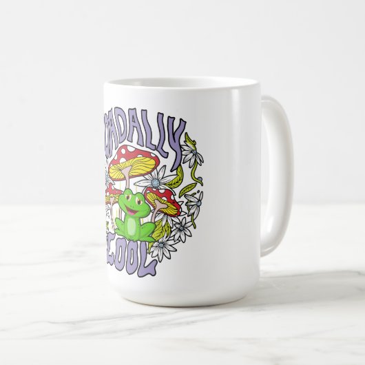 ToadalCoole Blüten- und Froschtypografie Kaffeetasse (VorderseiteRechts)