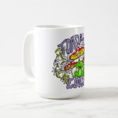 ToadalCoole Blüten- und Froschtypografie Kaffeetasse (Vorderseite Links)