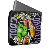 ToadalCoole Blüten- und Froschtypografie Laptopschutzhülle (Vorne Rechts)