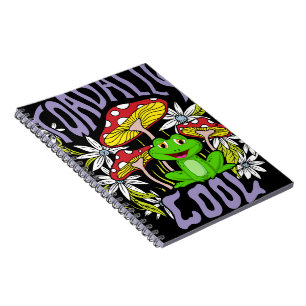 ToadalCoole Blüten- und Froschtypografie Notizblock