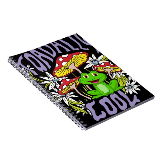 ToadalCoole Blüten- und Froschtypografie Notizblock (Rechte Seite)