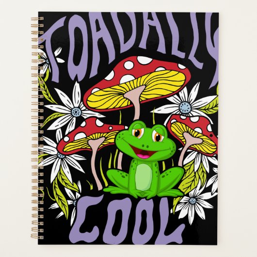 ToadalCoole Blüten- und Froschtypografie Planer (Vorderseite)