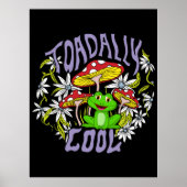 ToadalCoole Blüten- und Froschtypografie Poster (Vorne)