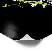 ToadalCoole Blüten- und Froschtypografie Poster (Ecke)