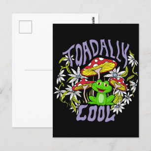 ToadalCoole Blüten- und Froschtypografie Postkarte