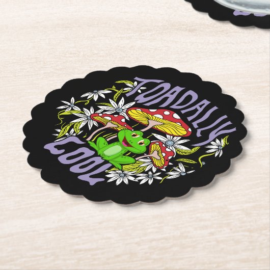 ToadalCoole Blüten- und Froschtypografie Untersetzer (angewinkelt)