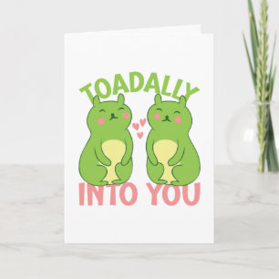 Toadally in You Funny Frog Valentine's Day Pun Karte