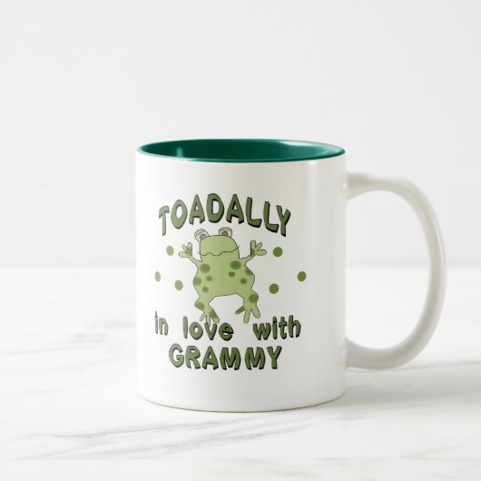 TOADALLY Liebe Grammy Frosch Zweifarbige Tasse (Rechts)