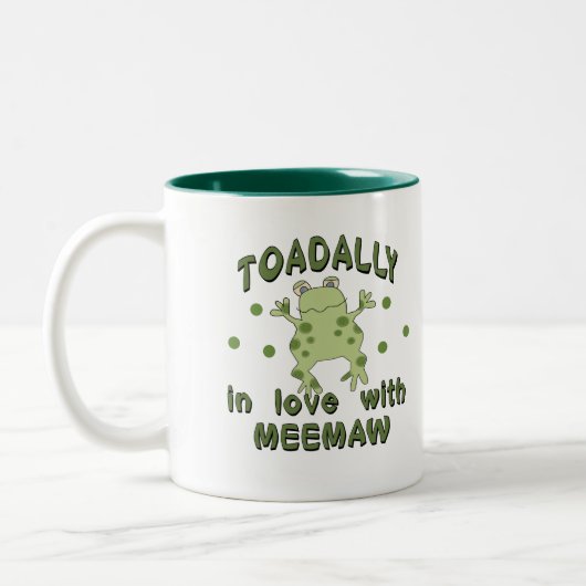 TOADALLY Liebe MeeMaw Frosch Zweifarbige Tasse (Links)