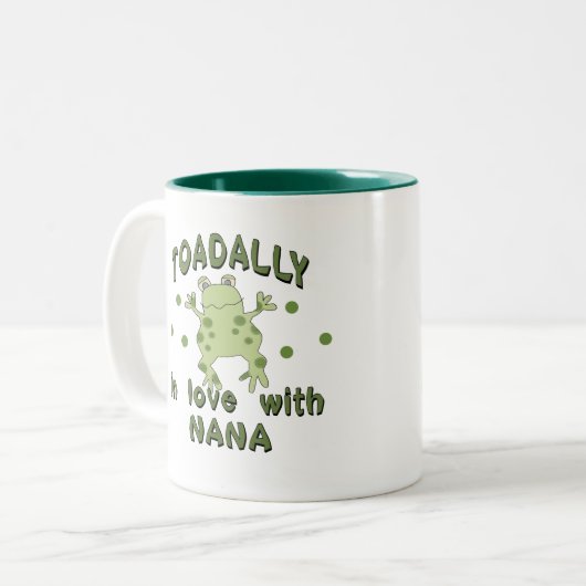 TOADALLY Liebe-Nana-Frosch Zweifarbige Tasse (Vorderseite Links)