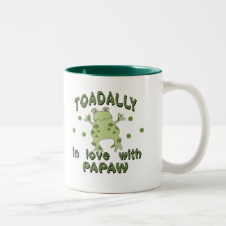 TOADALLY Liebe-Papaya-Frucht Frosch Zweifarbige Tasse