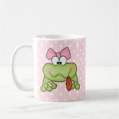 Toadally niedlicher Mädchen-Frosch Kaffeetasse (Links)
