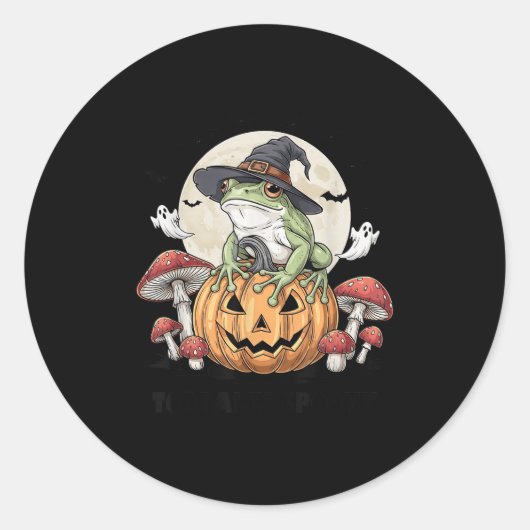 Toadally Soky Funny Halloween Frog On Pumpkin With Runder Aufkleber (Vorderseite)
