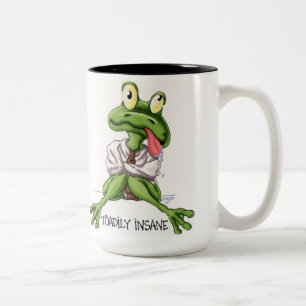 Toadily geisteskranke Kaffee-Tasse Zweifarbige Tasse