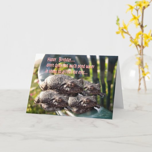 Toads Geburtstag anpassen Karte (Gelbe Blume)