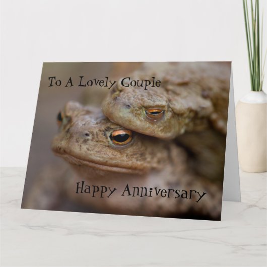 Toads "The Ugly Couple" Happy Anniversary Card Karte (Vorderseite)