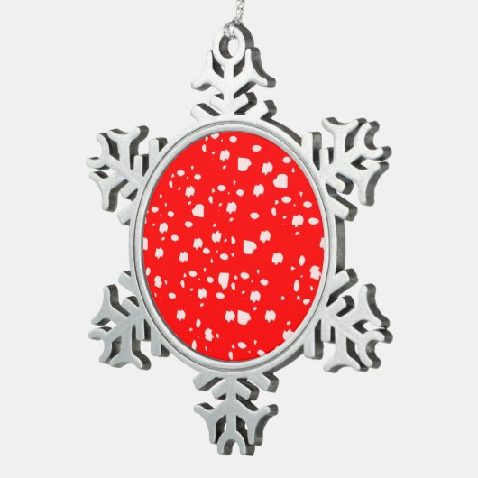 Toadstool Art Schneeflocken Zinn-Ornament (Rechts)