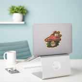 Toadstool Aufkleber (Laptop auf Schreibtisch)