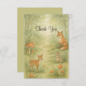 Toadstool Babydusche Danke Karte (Vorne/Hinten)