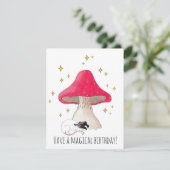 Toadstool Birthday Card Feiertagskarte (Stehend Vorderseite)