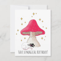 Toadstool Birthday Card