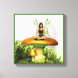 Toadstool Fairy 12" x 12" Wrapped Canvas Leinwanddruck