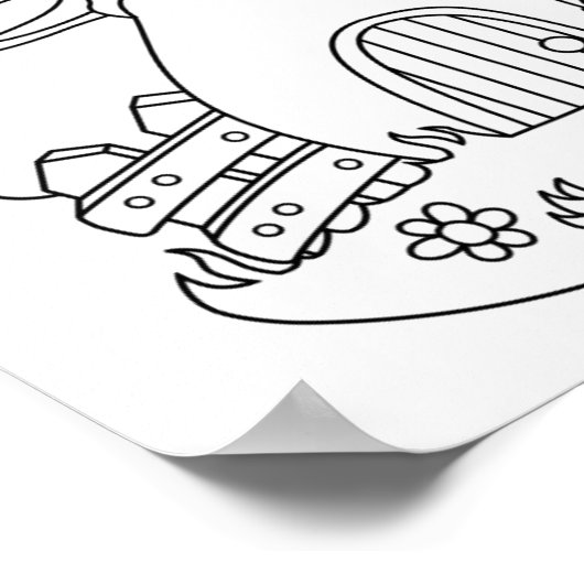 Toadstool Fairy House Farbe Ihre eigene Poster (Ecke)