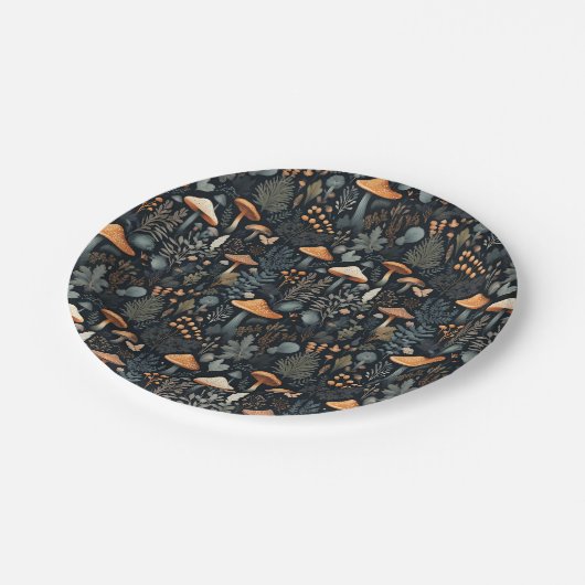 Toadstool Forest Pappteller (Schrägansicht)