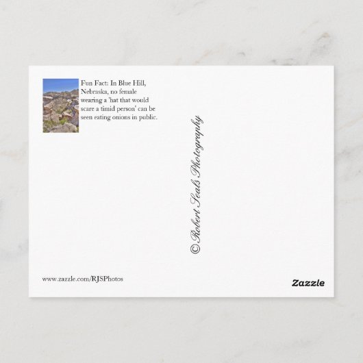 Toadstool Geological Park, Nebraska Postkarte (Rückseite)