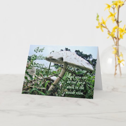 Toadstool Get Well- kann sich in der Formulierung Karte (Gelbe Blume)