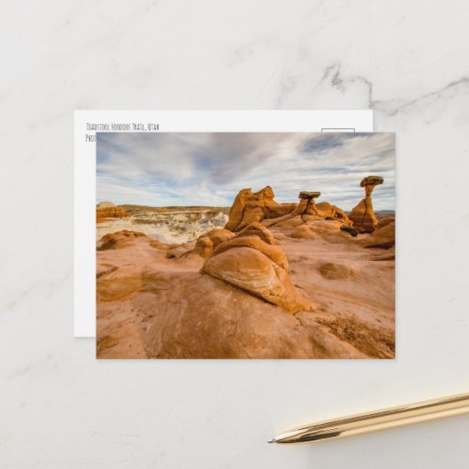 Toadstool Hoodoos Utah Postkarte (Vorderseite/Rückseite Beispiel)